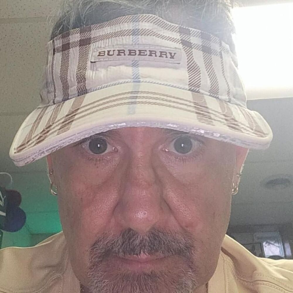 Burberry Cream and Brown Visor Hat